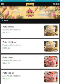 Demonstração de sorveteria